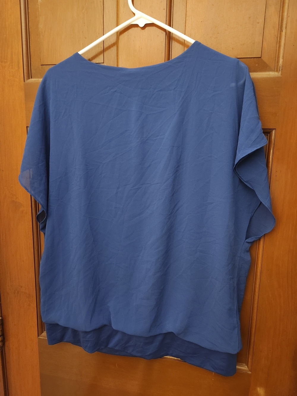 VII Blue Blouse L New Kathy Black Pants OS 2 Piece Outfit NWT - Picture 11 of 11